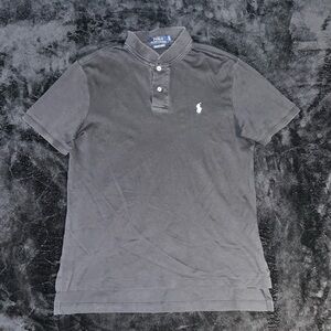 Polo Ralph Lauren Polo Shirt Mens Medium Black Pima Soft Touch Cotton White Pony